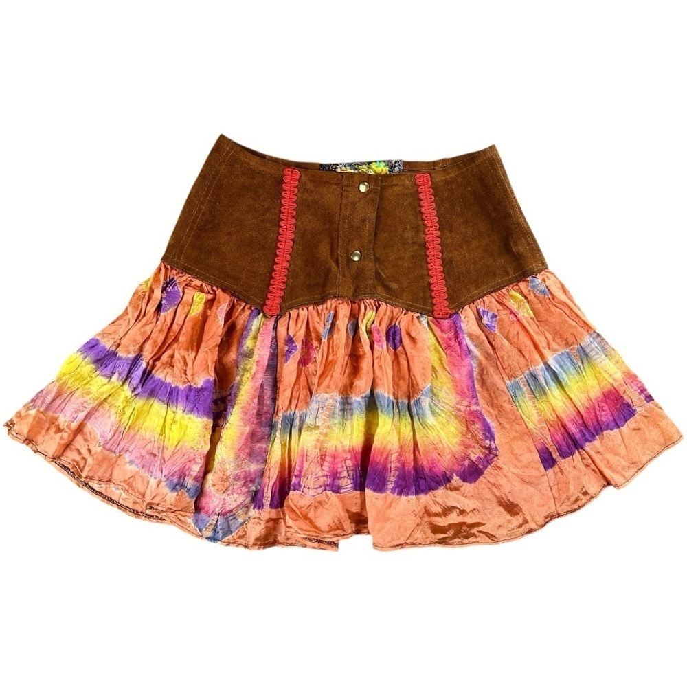 Pluto Dog On The Earth Handmade Bohemian Hippie Skirt Size 6